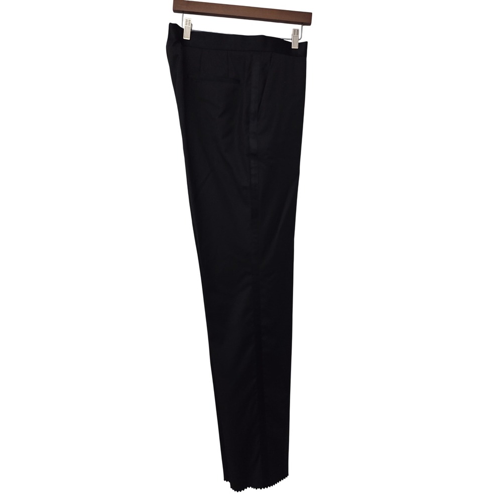 Hugo Boss H-Huge Slim Fit Tuxedo Pants Virgin Wool Mens 38 Unhemmed Black NWOT